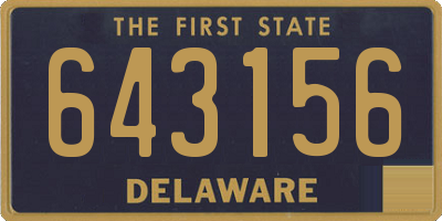 DE license plate 643156