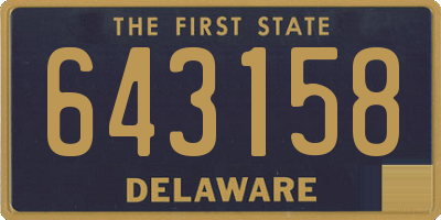 DE license plate 643158