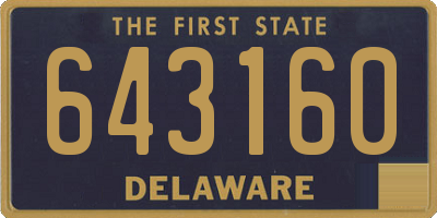 DE license plate 643160