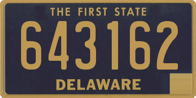 DE license plate 643162