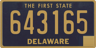 DE license plate 643165