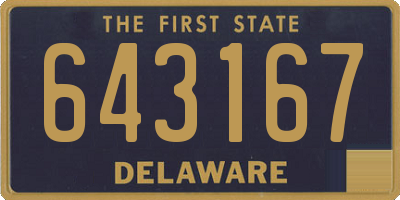 DE license plate 643167