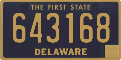 DE license plate 643168