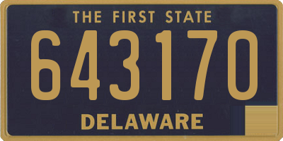 DE license plate 643170