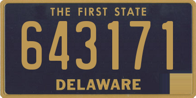 DE license plate 643171
