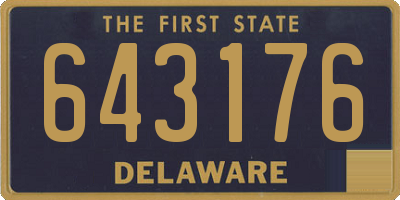 DE license plate 643176