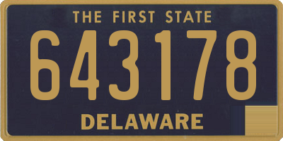 DE license plate 643178