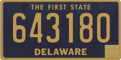DE license plate 643180