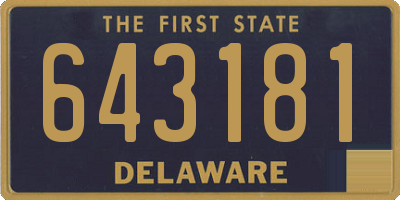 DE license plate 643181