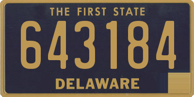 DE license plate 643184