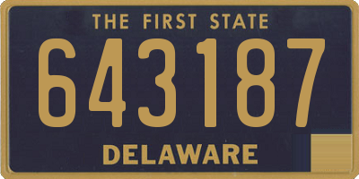 DE license plate 643187