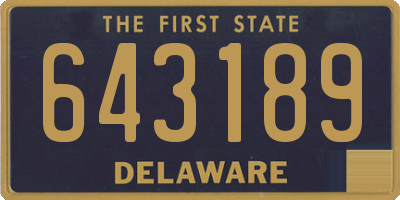DE license plate 643189