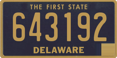 DE license plate 643192