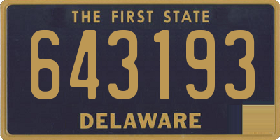 DE license plate 643193