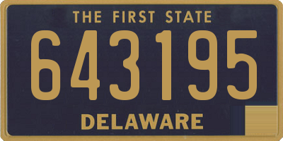 DE license plate 643195