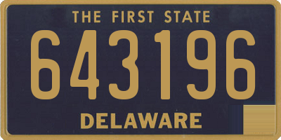 DE license plate 643196
