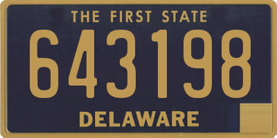 DE license plate 643198