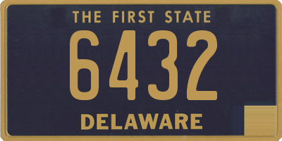 DE license plate 6432