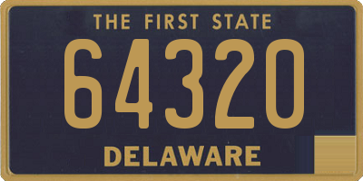 DE license plate 64320