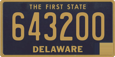 DE license plate 643200