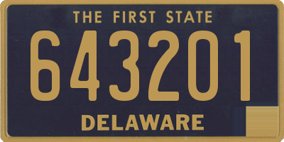 DE license plate 643201