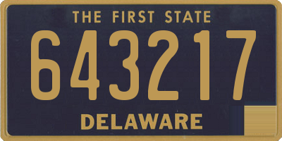 DE license plate 643217