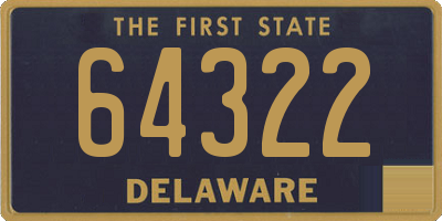 DE license plate 64322