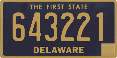 DE license plate 643221