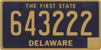 DE license plate 643222
