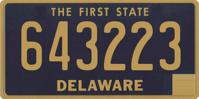 DE license plate 643223