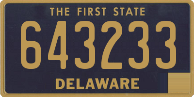DE license plate 643233