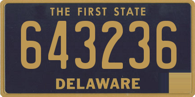 DE license plate 643236