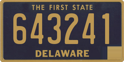 DE license plate 643241