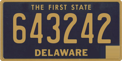 DE license plate 643242