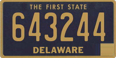DE license plate 643244