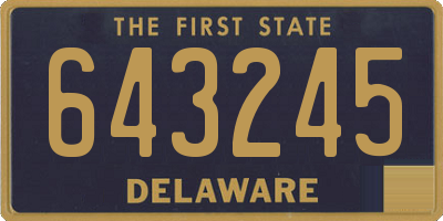 DE license plate 643245