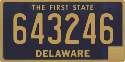 DE license plate 643246