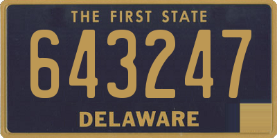 DE license plate 643247