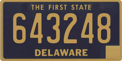 DE license plate 643248