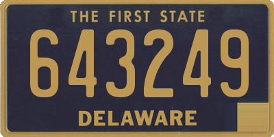 DE license plate 643249