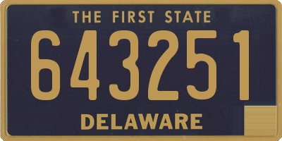 DE license plate 643251