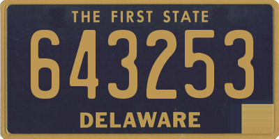 DE license plate 643253