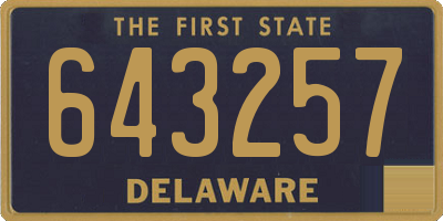 DE license plate 643257