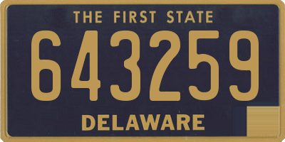 DE license plate 643259