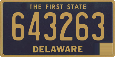 DE license plate 643263