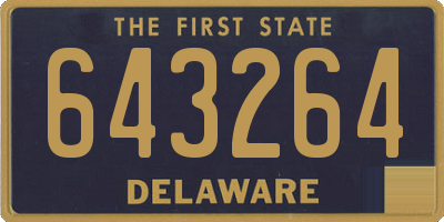 DE license plate 643264