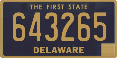 DE license plate 643265