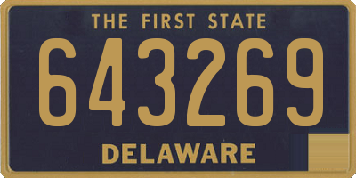 DE license plate 643269