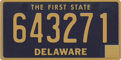 DE license plate 643271