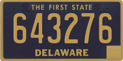 DE license plate 643276